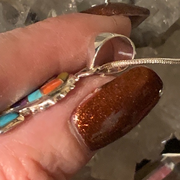 🌷NWT Block inlay seahorse pendant - Picture 5 of 8